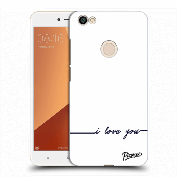 Picasee silikonowe przeźroczyste etui na Xiaomi Redmi Note 5A Prime - I love you