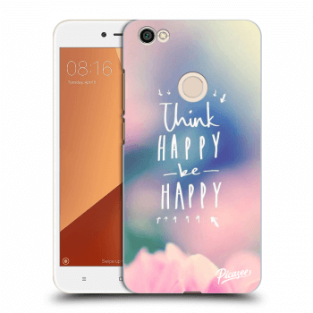 Picasee silikonowe przeźroczyste etui na Xiaomi Redmi Note 5A Prime - Think happy be happy