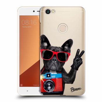 Picasee silikonowe przeźroczyste etui na Xiaomi Redmi Note 5A Prime - French Bulldog