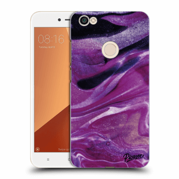 Picasee silikonowe przeźroczyste etui na Xiaomi Redmi Note 5A Prime - Purple glitter