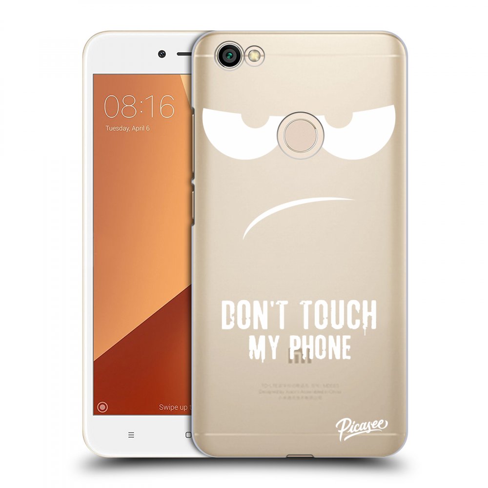 Picasee silikonowe przeźroczyste etui na Xiaomi Redmi Note 5A Prime - Don't Touch My Phone