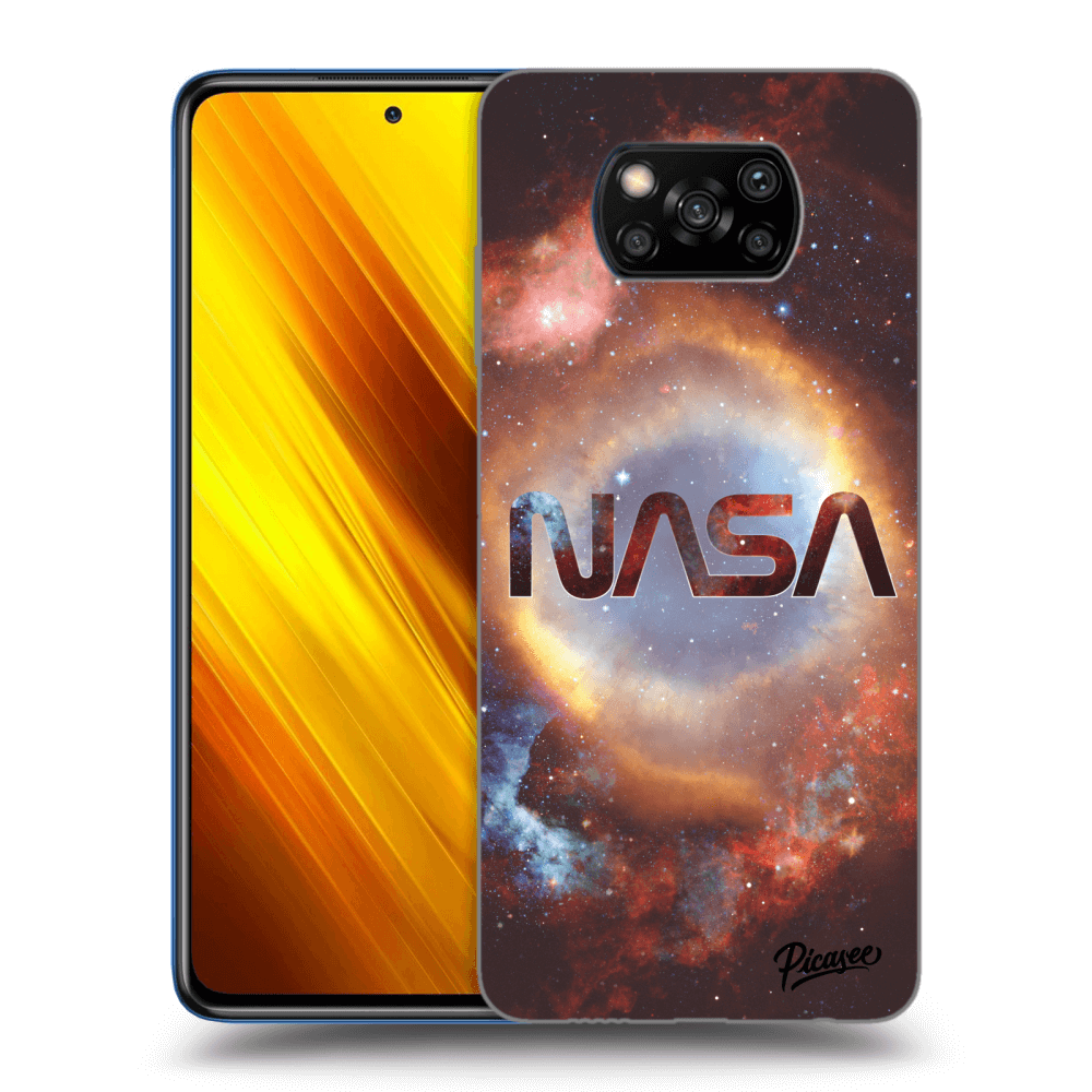 Picasee silikonowe czarne etui na Xiaomi Poco X3 - Nebula