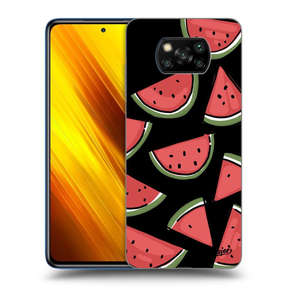 Picasee silikonowe czarne etui na Xiaomi Poco X3 - Melone