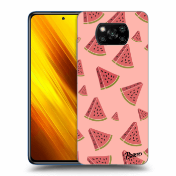 Picasee silikonowe czarne etui na Xiaomi Poco X3 - Watermelon