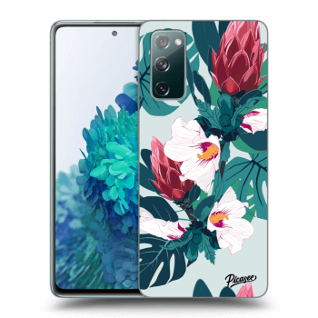 Picasee silikonowe przeźroczyste etui na Samsung Galaxy S20 FE - Rhododendron