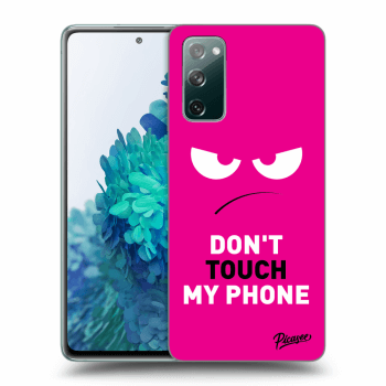 Picasee silikonowe czarne etui na Samsung Galaxy S20 FE - Angry Eyes - Pink