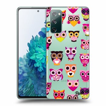 Picasee silikonowe przeźroczyste etui na Samsung Galaxy S20 FE - Owls
