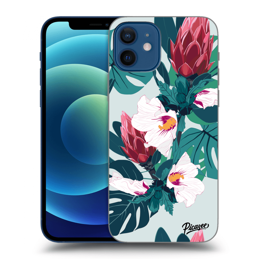 Picasee silikonowe przeźroczyste etui na Apple iPhone 12 - Rhododendron