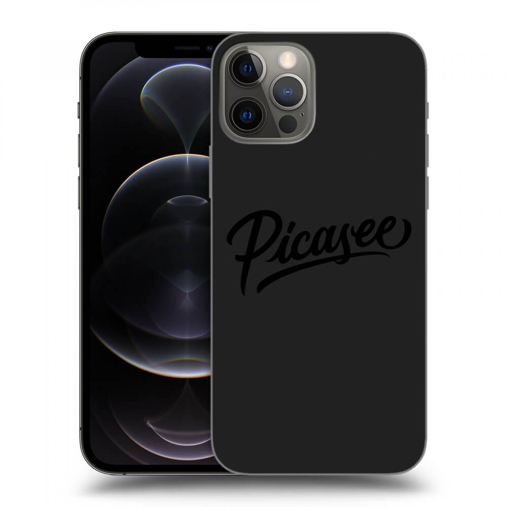 Picasee silikonowe czarne etui na Apple iPhone 12 Pro - Picasee - black