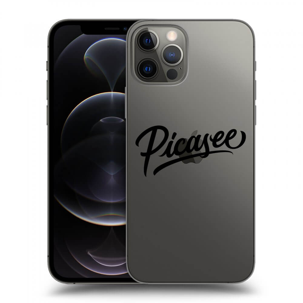 Picasee silikonowe przeźroczyste etui na Apple iPhone 12 Pro - Picasee - black