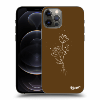 Etui na Apple iPhone 12 Pro - Brown flowers