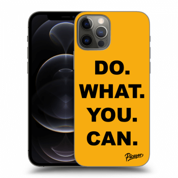 Picasee silikonowe czarne etui na Apple iPhone 12 Pro - Do What You Can