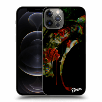 Picasee silikonowe przeźroczyste etui na Apple iPhone 12 Pro - Roses black