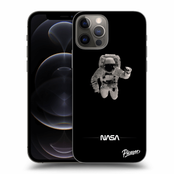 Picasee silikonowe przeźroczyste etui na Apple iPhone 12 Pro - Astronaut Minimal