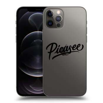 Picasee silikonowe przeźroczyste etui na Apple iPhone 12 Pro - Picasee - old logo - black