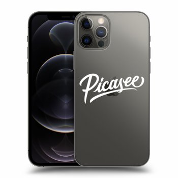 Picasee silikonowe przeźroczyste etui na Apple iPhone 12 Pro - Picasee - old logo - white