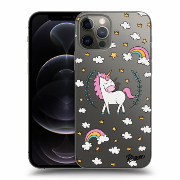 Picasee silikonowe przeźroczyste etui na Apple iPhone 12 Pro - Unicorn star heaven
