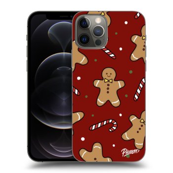 Picasee silikonowe przeźroczyste etui na Apple iPhone 12 Pro - Gingerbread 2