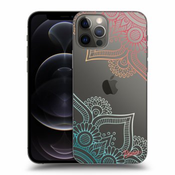 Picasee silikonowe przeźroczyste etui na Apple iPhone 12 Pro - Flowers pattern