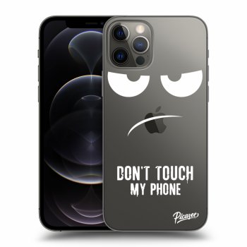 Picasee silikonowe przeźroczyste etui na Apple iPhone 12 Pro - Don't Touch My Phone