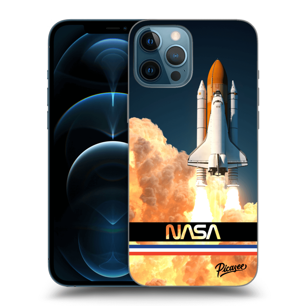 Picasee silikonowe przeźroczyste etui na Apple iPhone 12 Pro Max - Space Shuttle