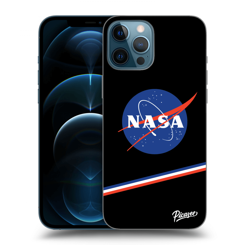 Picasee silikonowe czarne etui na Apple iPhone 12 Pro Max - NASA Original