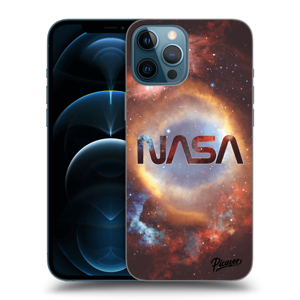 Picasee silikonowe czarne etui na Apple iPhone 12 Pro Max - Nebula