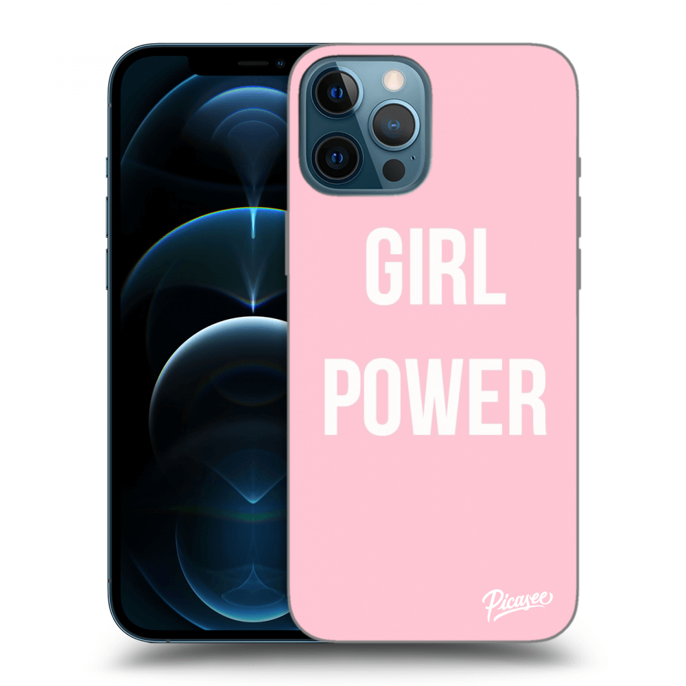 Picasee silikonowe czarne etui na Apple iPhone 12 Pro Max - Girl power
