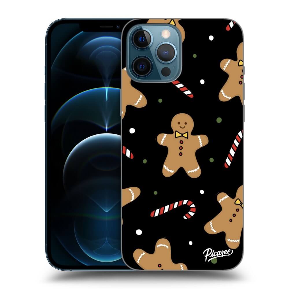 Picasee silikonowe czarne etui na Apple iPhone 12 Pro Max - Gingerbread