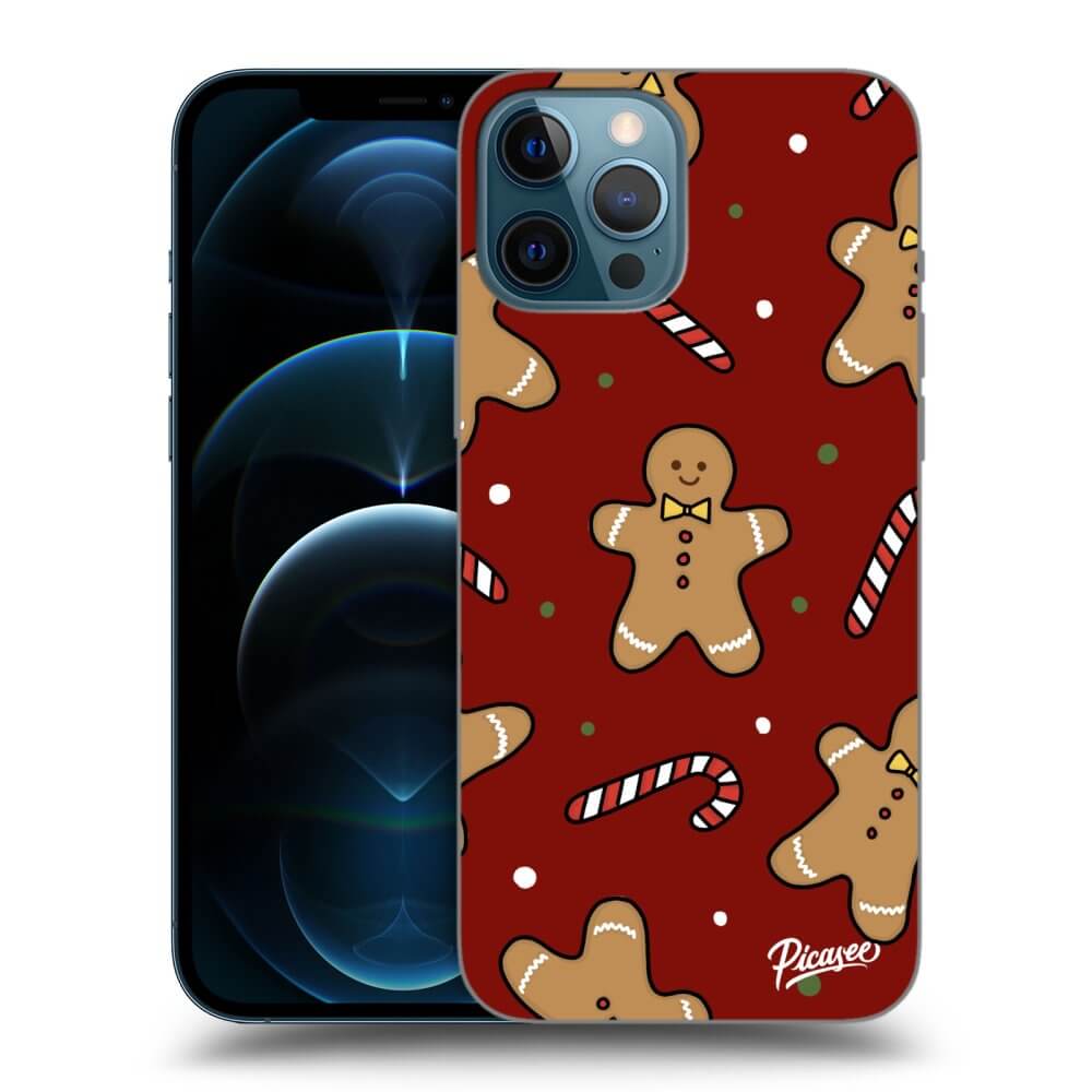 Picasee silikonowe przeźroczyste etui na Apple iPhone 12 Pro Max - Gingerbread 2