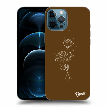 Etui na Apple iPhone 12 Pro Max - Brown flowers
