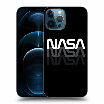 Picasee silikonowe czarne etui na Apple iPhone 12 Pro Max - NASA Triple