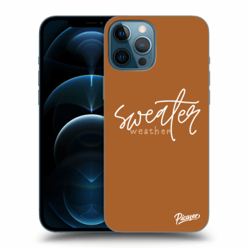 Picasee silikonowe przeźroczyste etui na Apple iPhone 12 Pro Max - Sweater weather