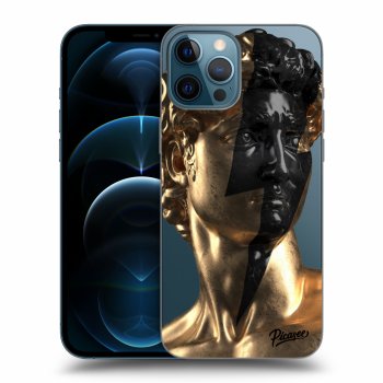 Picasee silikonowe przeźroczyste etui na Apple iPhone 12 Pro Max - Wildfire - Gold