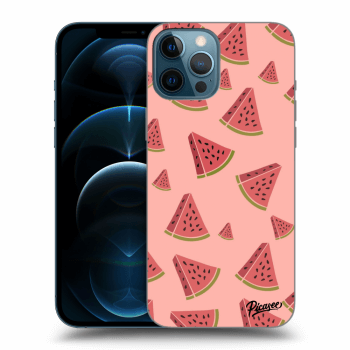 Picasee silikonowe czarne etui na Apple iPhone 12 Pro Max - Watermelon