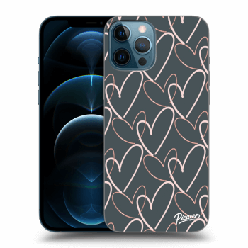 Picasee silikonowe przeźroczyste etui na Apple iPhone 12 Pro Max - Lots of love