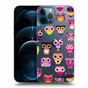 Picasee silikonowe przeźroczyste etui na Apple iPhone 12 Pro Max - Owls