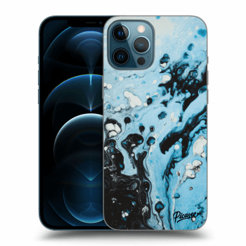 Picasee silikonowe przeźroczyste etui na Apple iPhone 12 Pro Max - Organic blue