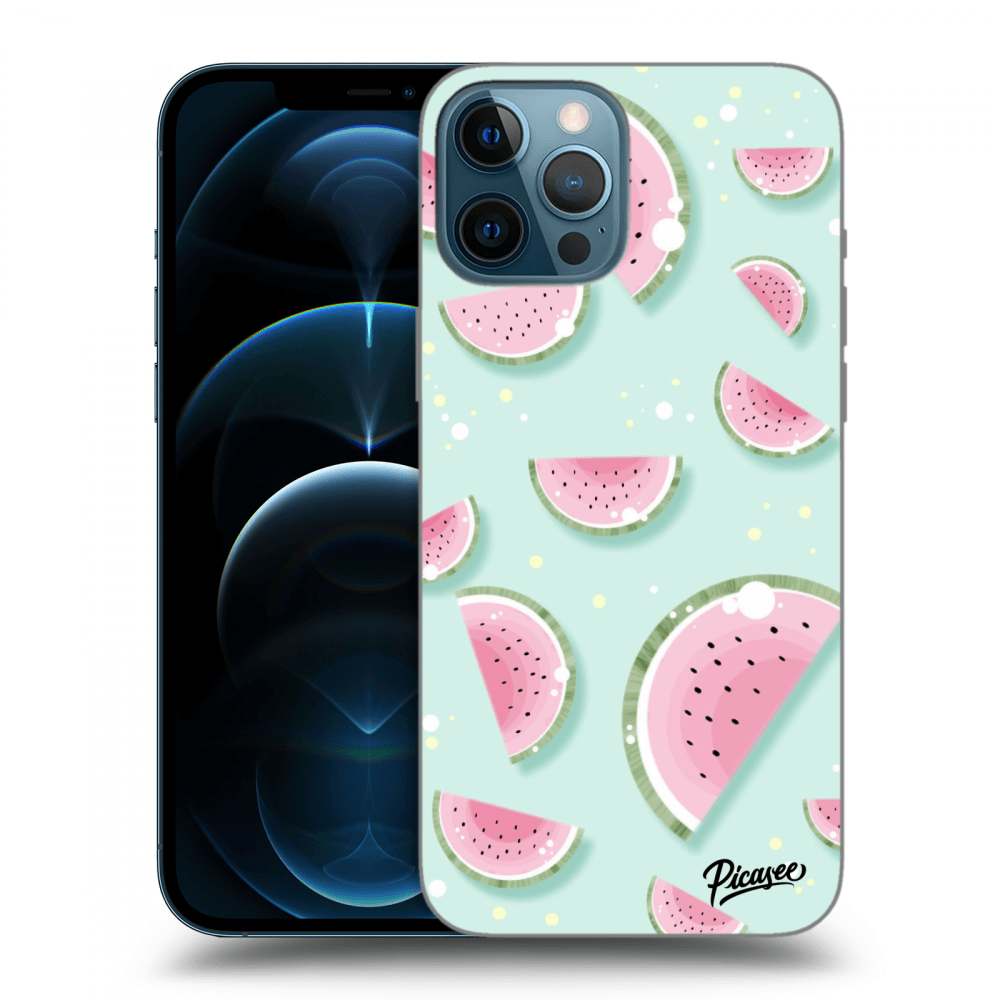 Picasee silikonowe czarne etui na Apple iPhone 12 Pro Max - Watermelon 2