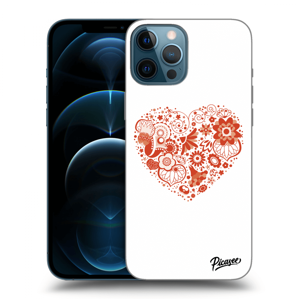 Picasee silikonowe przeźroczyste etui na Apple iPhone 12 Pro Max - Big heart