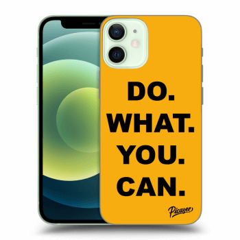 Picasee silikonowe czarne etui na Apple iPhone 12 mini - Do What You Can