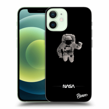 Picasee silikonowe przeźroczyste etui na Apple iPhone 12 mini - Astronaut Minimal