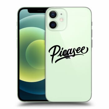 Picasee silikonowe przeźroczyste etui na Apple iPhone 12 mini - Picasee - black