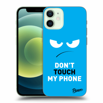 Picasee silikonowe czarne etui na Apple iPhone 12 mini - Angry Eyes - Blue