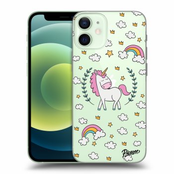 Picasee silikonowe przeźroczyste etui na Apple iPhone 12 mini - Unicorn star heaven