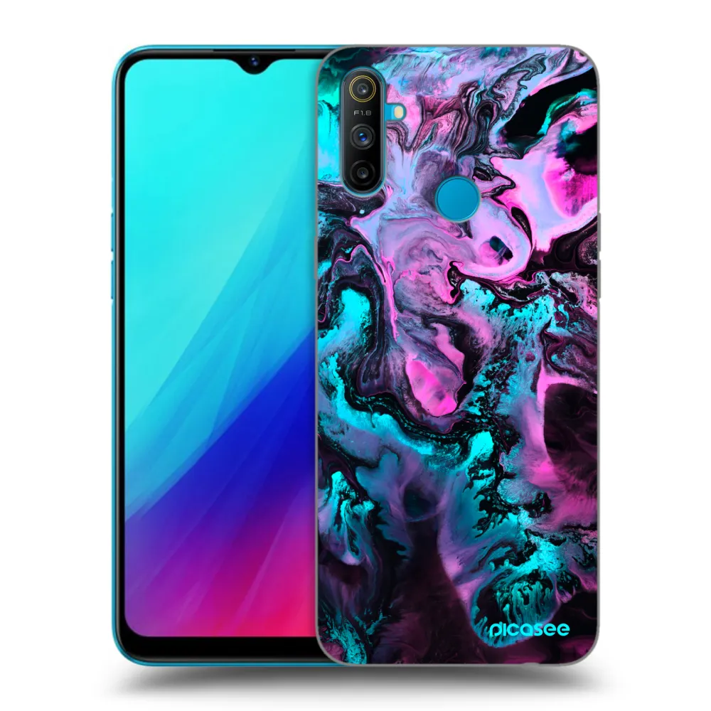 Picasee silikonowe czarne etui na Realme C3 - Lean