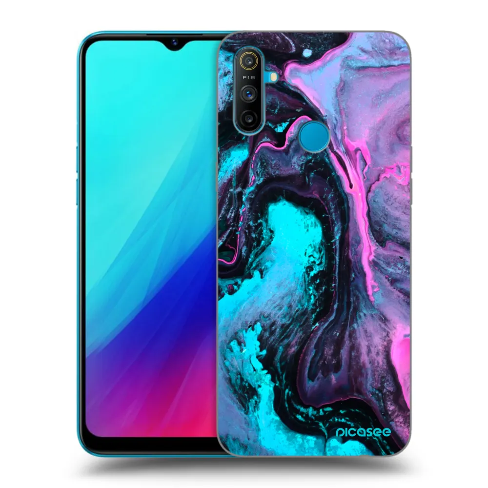 Picasee silikonowe czarne etui na Realme C3 - Lean 2