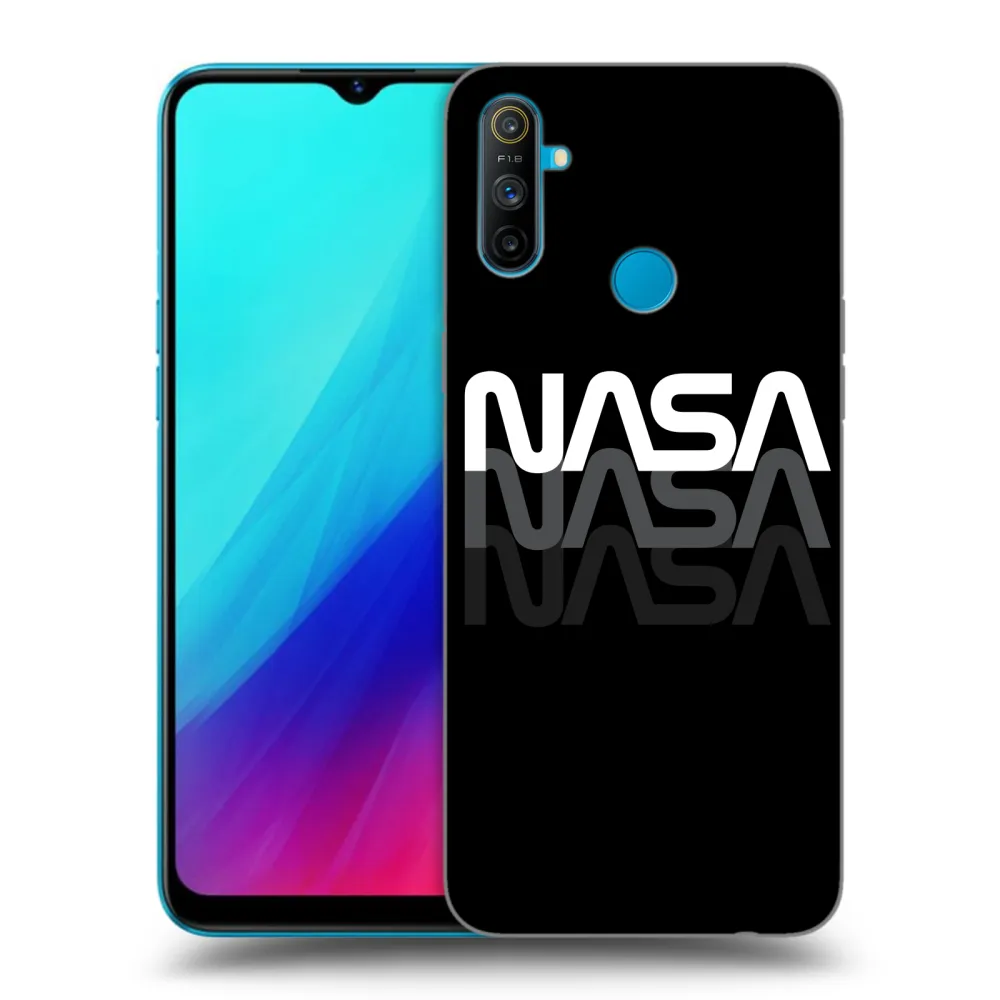 Picasee silikonowe czarne etui na Realme C3 - NASA Triple