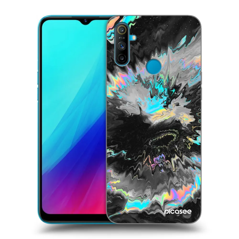 Picasee silikonowe czarne etui na Realme C3 - Magnetic