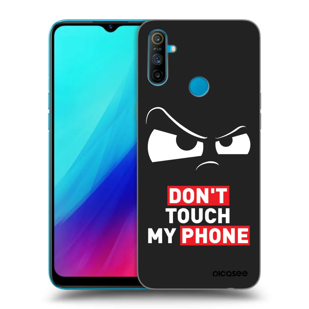 Picasee silikonowe czarne etui na Realme C3 - Cloudy Eye - Transparent